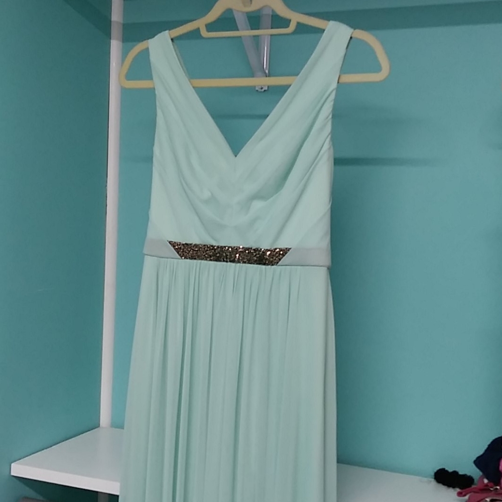 David's Bridal Long Chiffon Bridal Dress, size 2